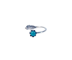 Anillo de plata 925 con mineral natural