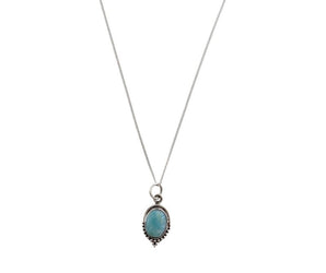 Collar de plata de ley con larimar 
