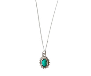 Collar de plata de ley 925 con turquesa
