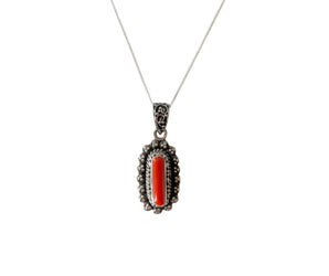 Collar con coral y plata de ley 925
