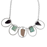 Collar de alpaca con piedras en bruto