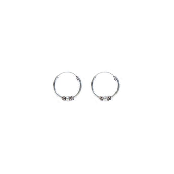 Aros Bali pequeños de plata 925
