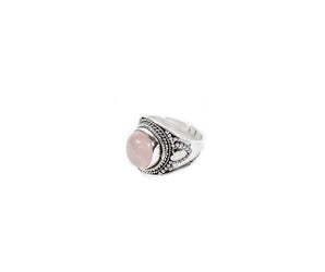 Anillo AJANAB -cuarzo rosa-