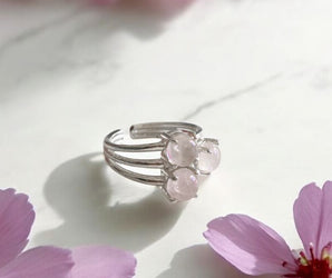 Anillo Gaby-cuarzo rosa-