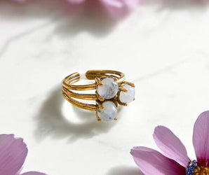 Anillo Mery-cuarzo blanco-