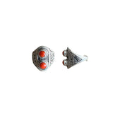 Anillo de plata de ley con coral