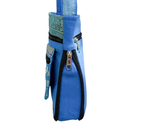 Bolso de algodón con cremalleras 