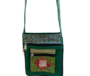 Bolso con tela de algodón y seda