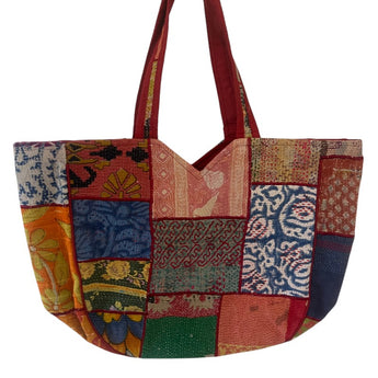 Bolso con telas artesanas 