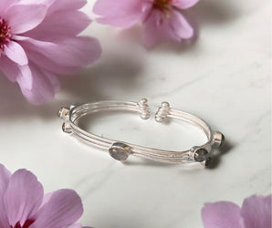 Brazalete de labradorita y alpaca