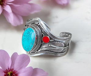 Brazalete de alpaca con minerales naturales