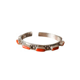 Brazalete con coral y plata de ley 925