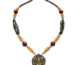 Collar de latón con Ganesh