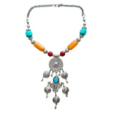 Collar de alpaca con minerales naturales 