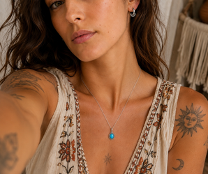 Collar LUA -turquesa-