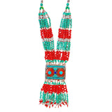 Collar étnico con minerales incrustados