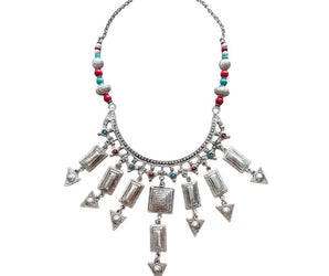 Collar de alpaca con minerales naturales 