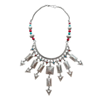 Collar de alpaca con minerales naturales 