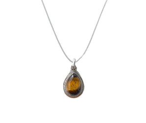 Collar RA -ojo de tigre-