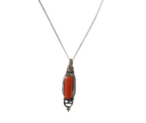Collar de coral y plata de ley 925