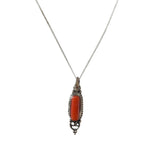 Collar de coral y plata de ley 925