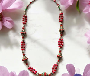 Collar de alpaca y piedras naturales