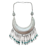 Collar de alpaca con cuentas de malaquita