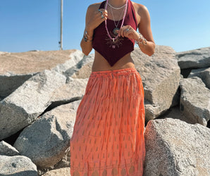 Falda india con puntilla