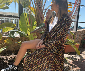 Kimono de algodón con diseño bohemio