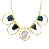 Collar de latón con minerales 