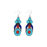Pendientes de alpaca con minerales naturales