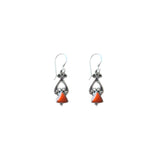 Pendientes de plata con coral