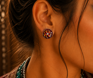 Pendientes Aser-granate-