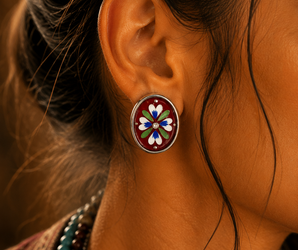 Pendientes Dhe-granate-