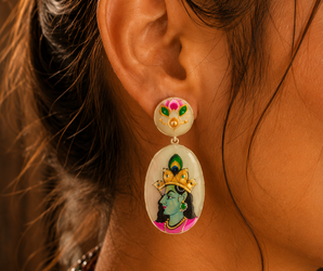 Pendientes ESSE-cuarzo rosa y piedra luna-