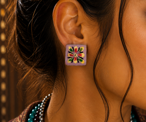 Pendientes Gyer-cuarzo rosa-