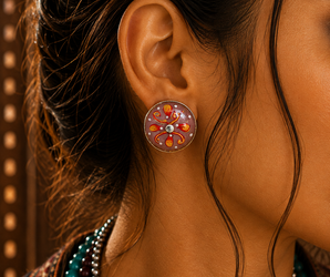 Pendientes Khti-cuarzo rosa-