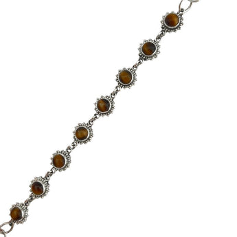 Pulsera de plata 925 con minerales incrustados 