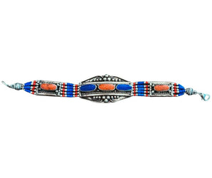 Pulsera étnica con minerales naturales