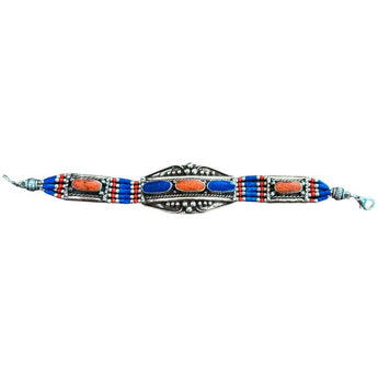 Pulsera étnica con minerales naturales