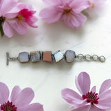 Pulsera de alpaca con minerales naturales