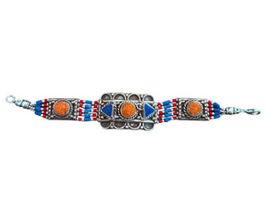 Pulsera étnica con piedras naturales 