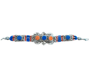 Pulsera étnica con piedras naturales 