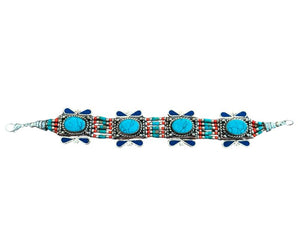 Pulsera étnica con minerales 