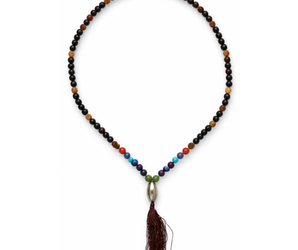 Mala Rudraksha y Onix con Chakras